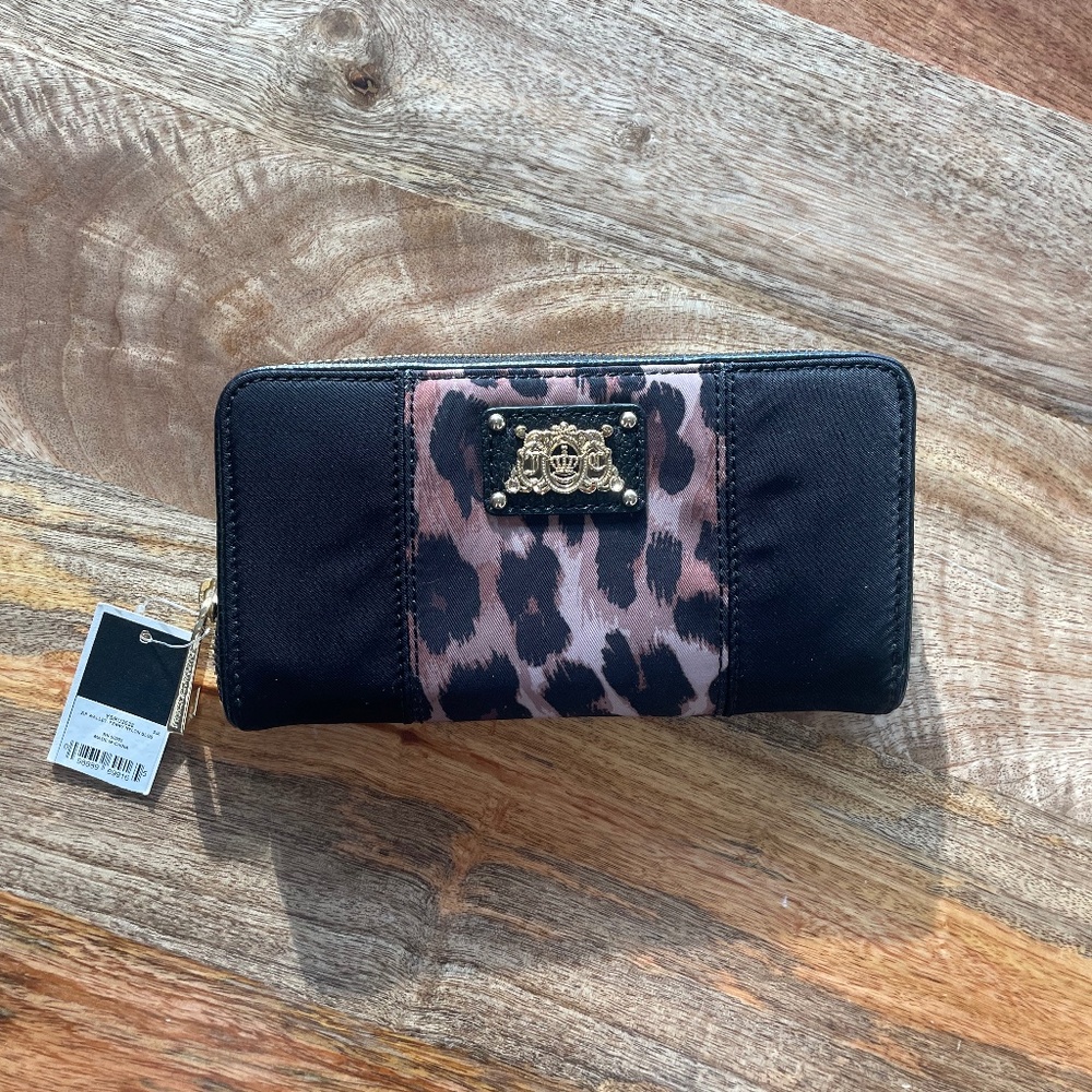 NWT Juicy Couture Crowd Pleaser Zip Around Wallet - Cheetah & brown